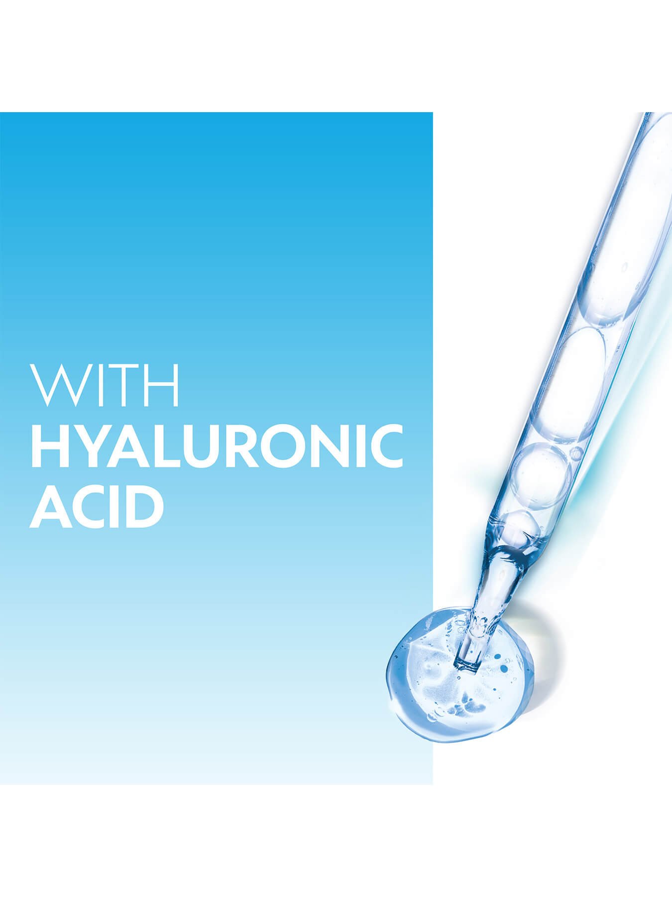 with hyaluronic acid label and pippette